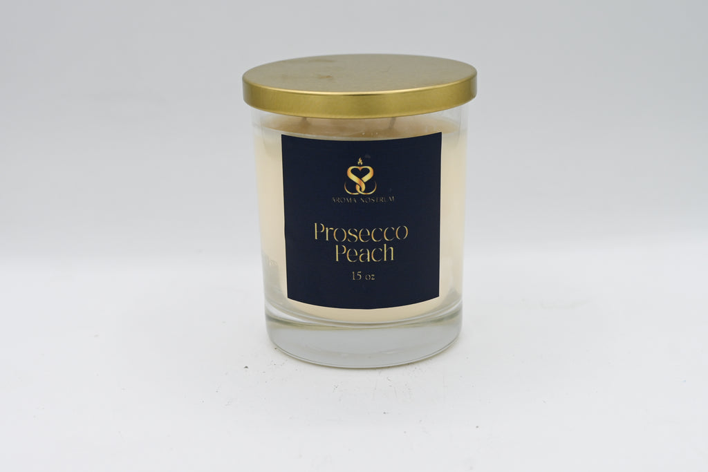 Prosecco Peach - Scented Organic Soy Wax Candle