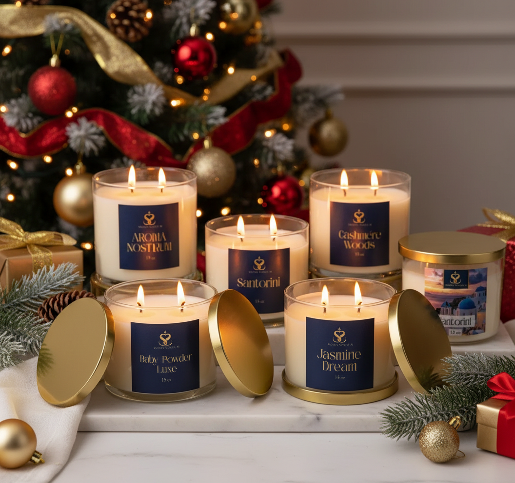 Aroma Nostrum candles horizontal Christmas display