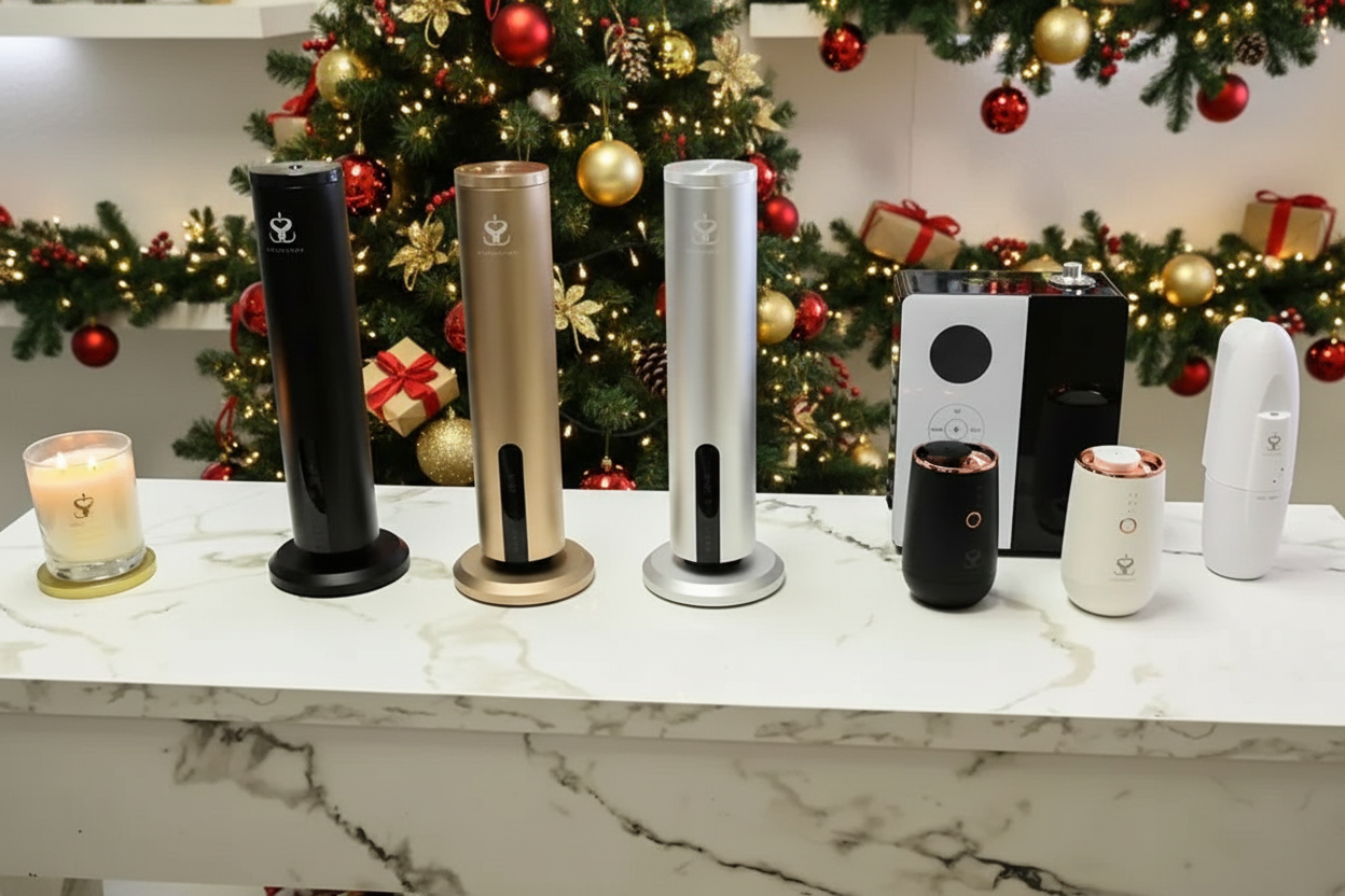 Aroma Nostrum diffusers Christmas marble display