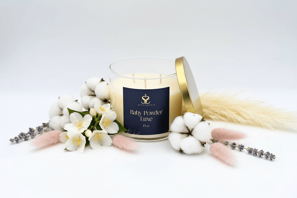 Baby Powder Luxe - Scented Organic coconut Wax Candle - Aroma Nostrum