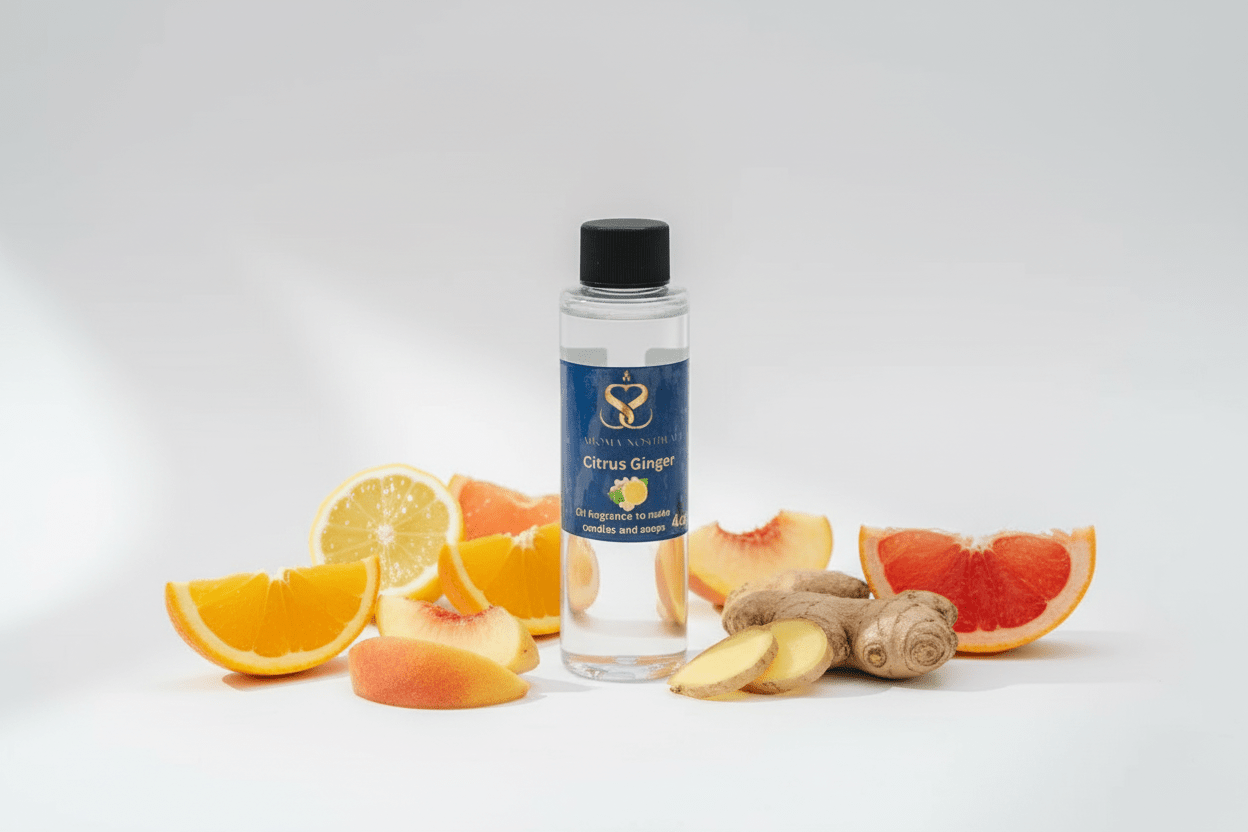 Citrus Ginger – Premium Fragrance Oil for Candles & Soaps (4 oz) - Aroma Nostrum