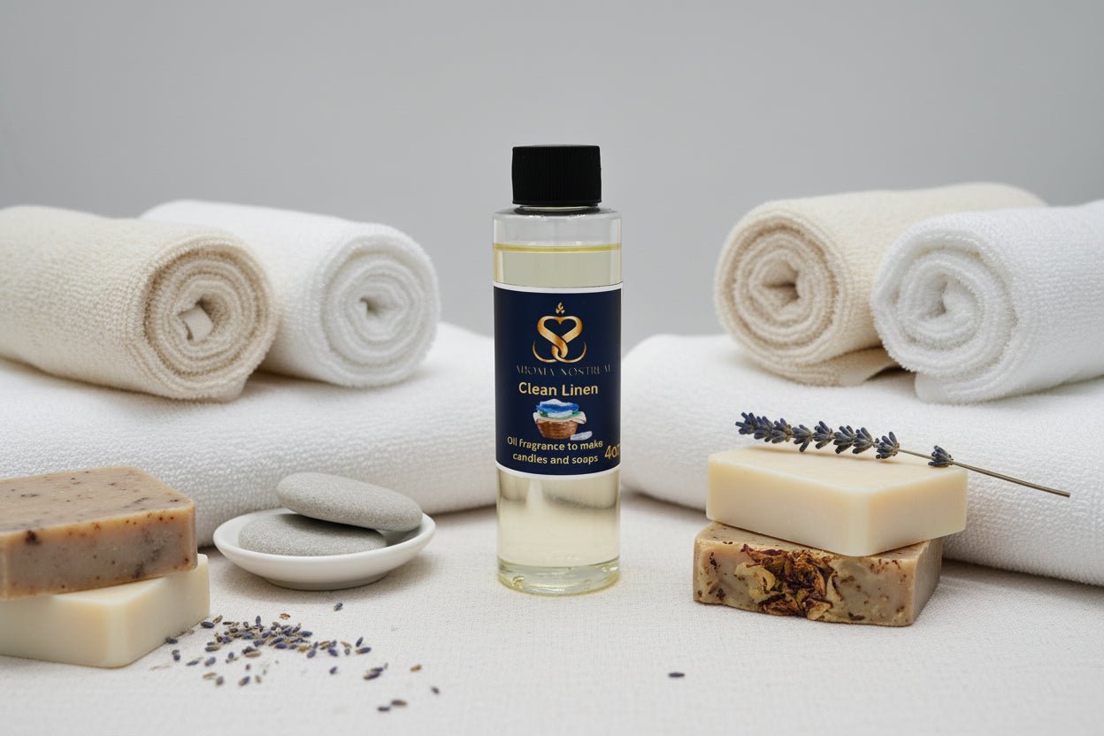 Clean Linen – Premium Fragrance Oil for Candles & Soaps (4 oz) - Aroma Nostrum