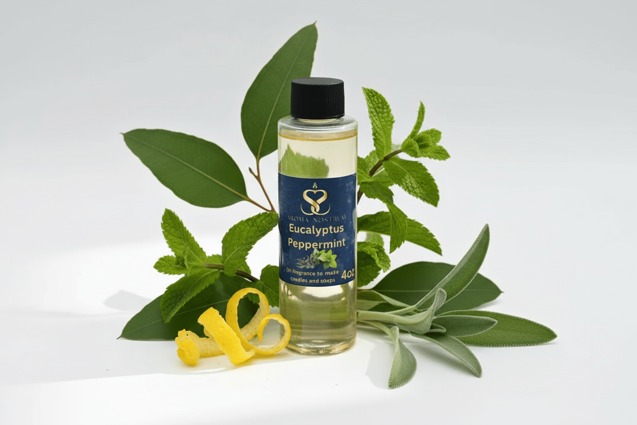 Eucalyptus Peppermint – Premium Fragrance Oil for Candles & Soaps (4 oz) - Aroma Nostrum