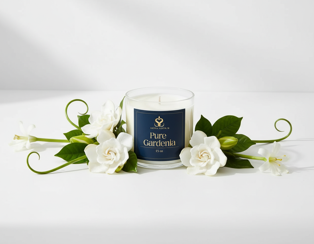 Pure Gardenia Candle with notes