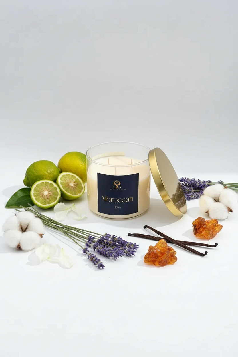 Moroccan Candle with notes
