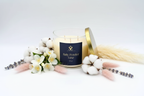 Baby Powder Luxe Candle with notes