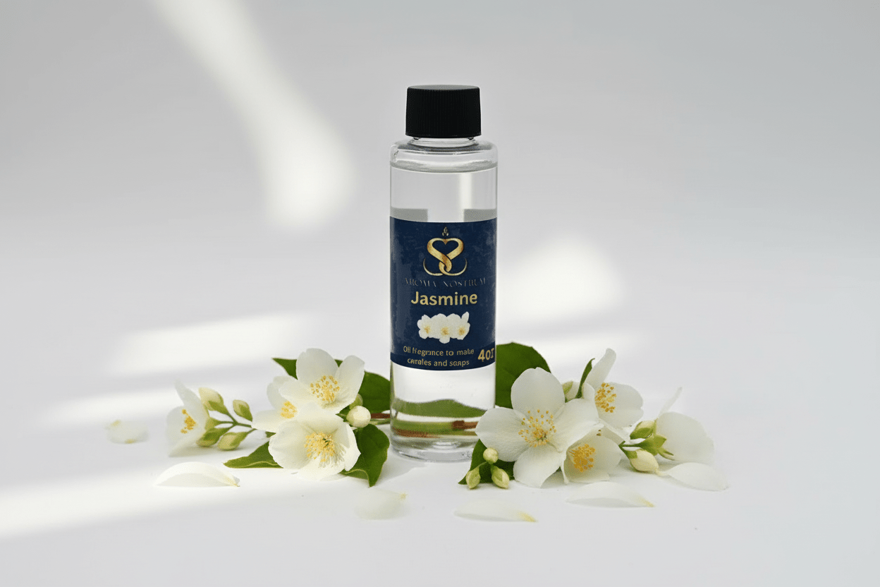 Jasmine – Premium Fragrance Oil for Candles & Soaps (4 oz) - Aroma Nostrum