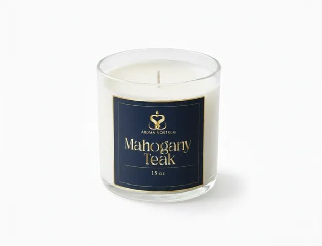 Mahogany Teak - Scented Organic coconut Wax Candle - Aroma Nostrum