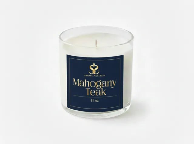 Mahogany Teak - Scented Organic coconut Wax Candle - Aroma Nostrum