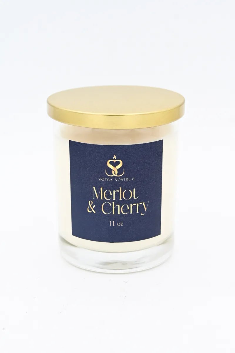 Merlot & Cherry - Scented Organic coconut Wax Candle - Aroma Nostrum