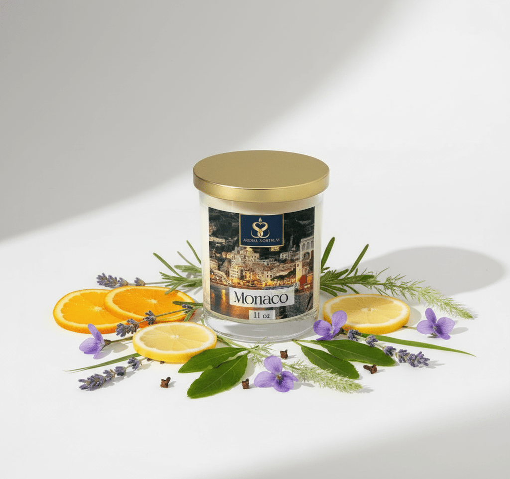 Monaco - Scented Organic coconut Wax Candle - Aroma Nostrum