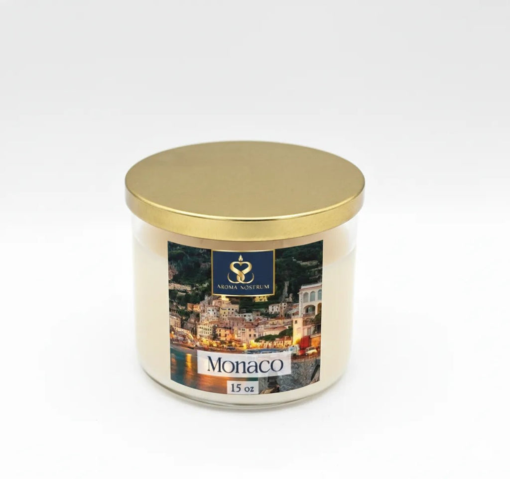 Monaco - Scented Organic coconut Wax Candle - Aroma Nostrum