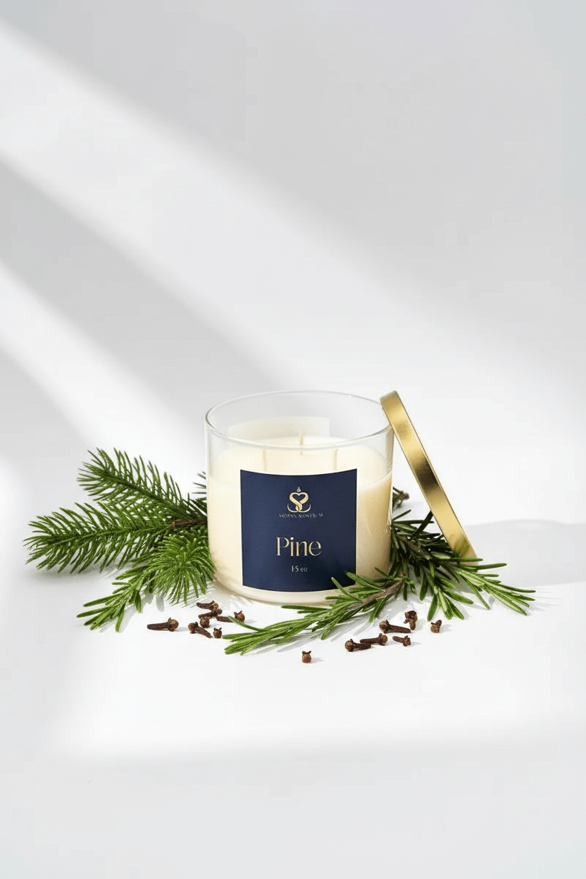 Pine - Scented Organic coconut Wax Candle - Aroma Nostrum