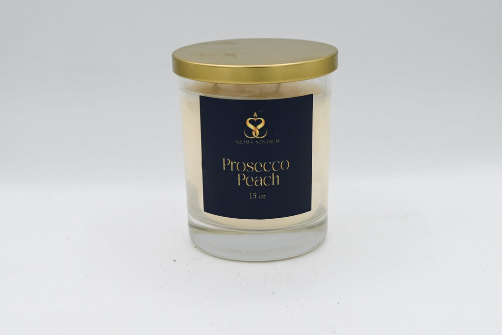Prosecco Peach - Scented Organic Soy Wax Candle - Aroma Nostrum