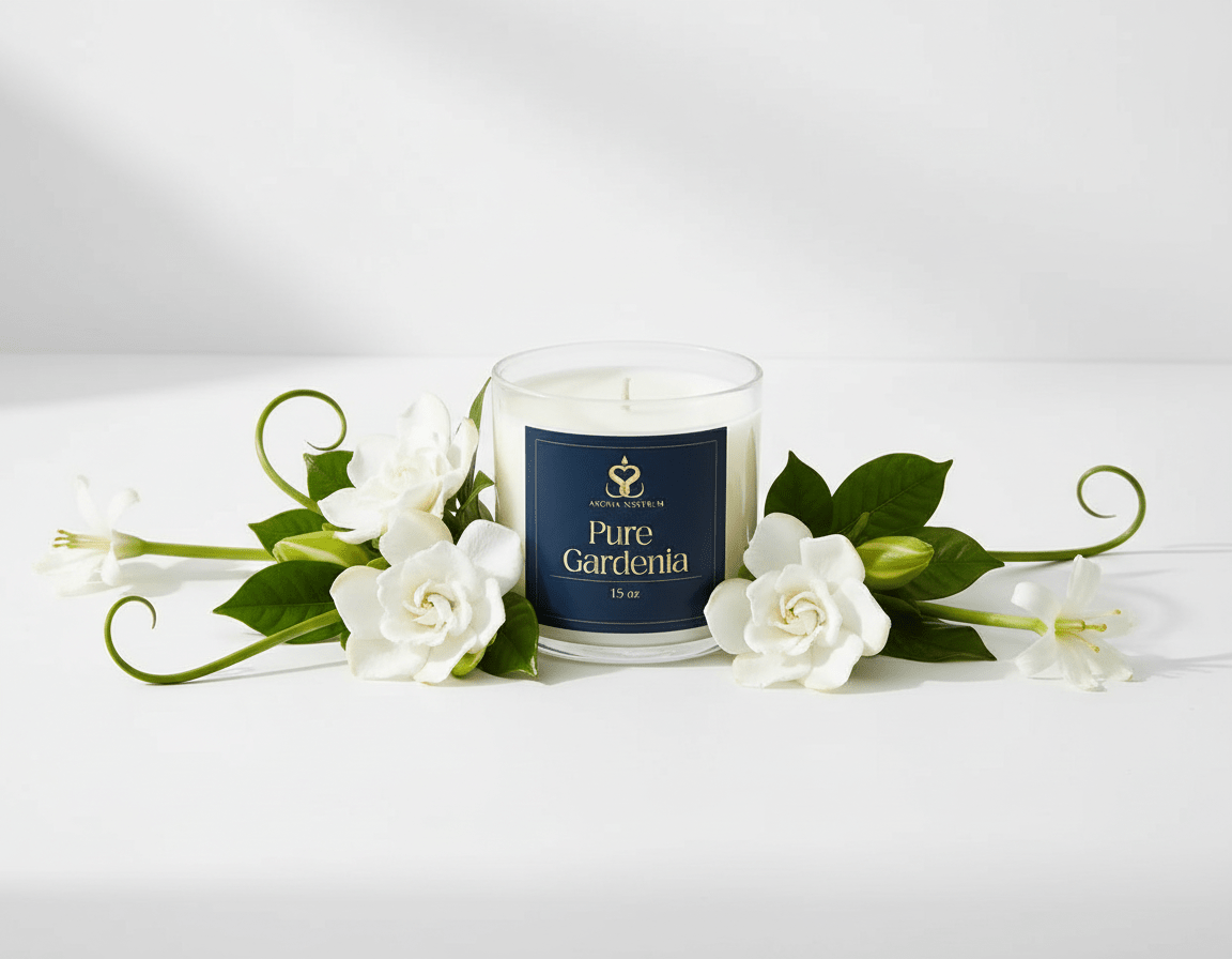 Pure Gardenia - Scented Organic coconut Wax Candle - Aroma Nostrum