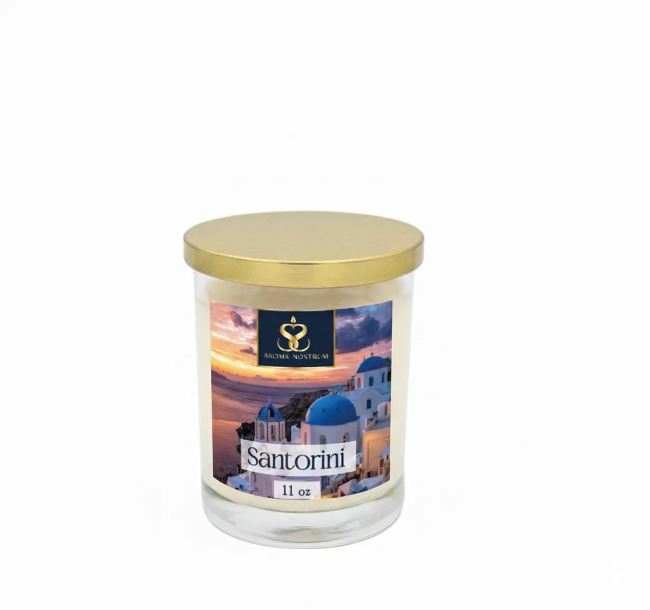 Santorini - Scented Organic coconut Wax Candle - Aroma Nostrum