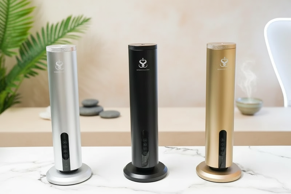 Smart Waterless Tower Diffuser con fondo elegante